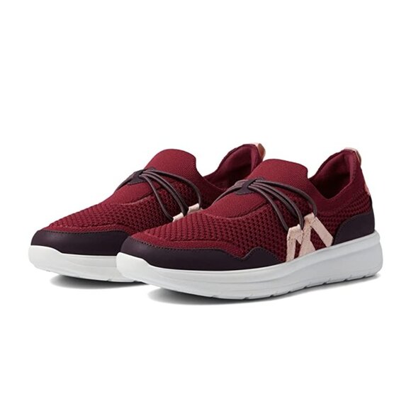 Clarks Shoes - Clarks Ezera Run Women's Athletic Sneakers, Burgundy - Comfort & Style